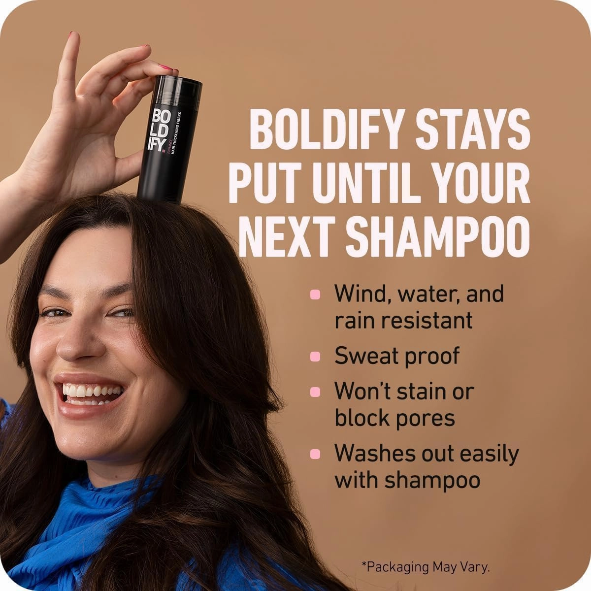 BOLDIFY Hair Fibers (2 x 56g) - Fill In Thinning and Fine Hair for an Instantly Fuller, Thicker Look - 14 Shades for Women & Men - Dark Brown