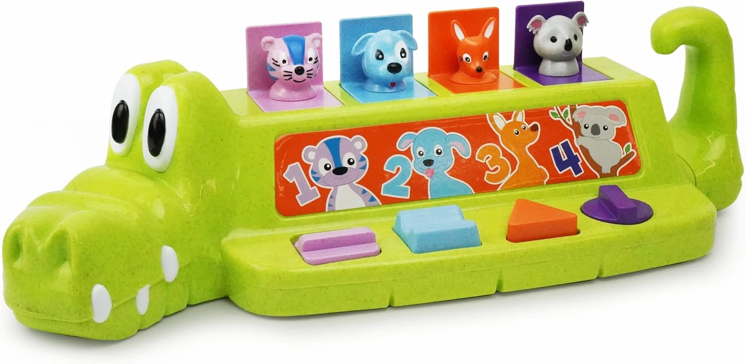BOLEY Toddler Activity Center - Roo Crew Animal Alligator Interactive Learning Toy - Learn Colors, Shapes and Numbers - Toddler Interactive Playset – Ages 2 and Up