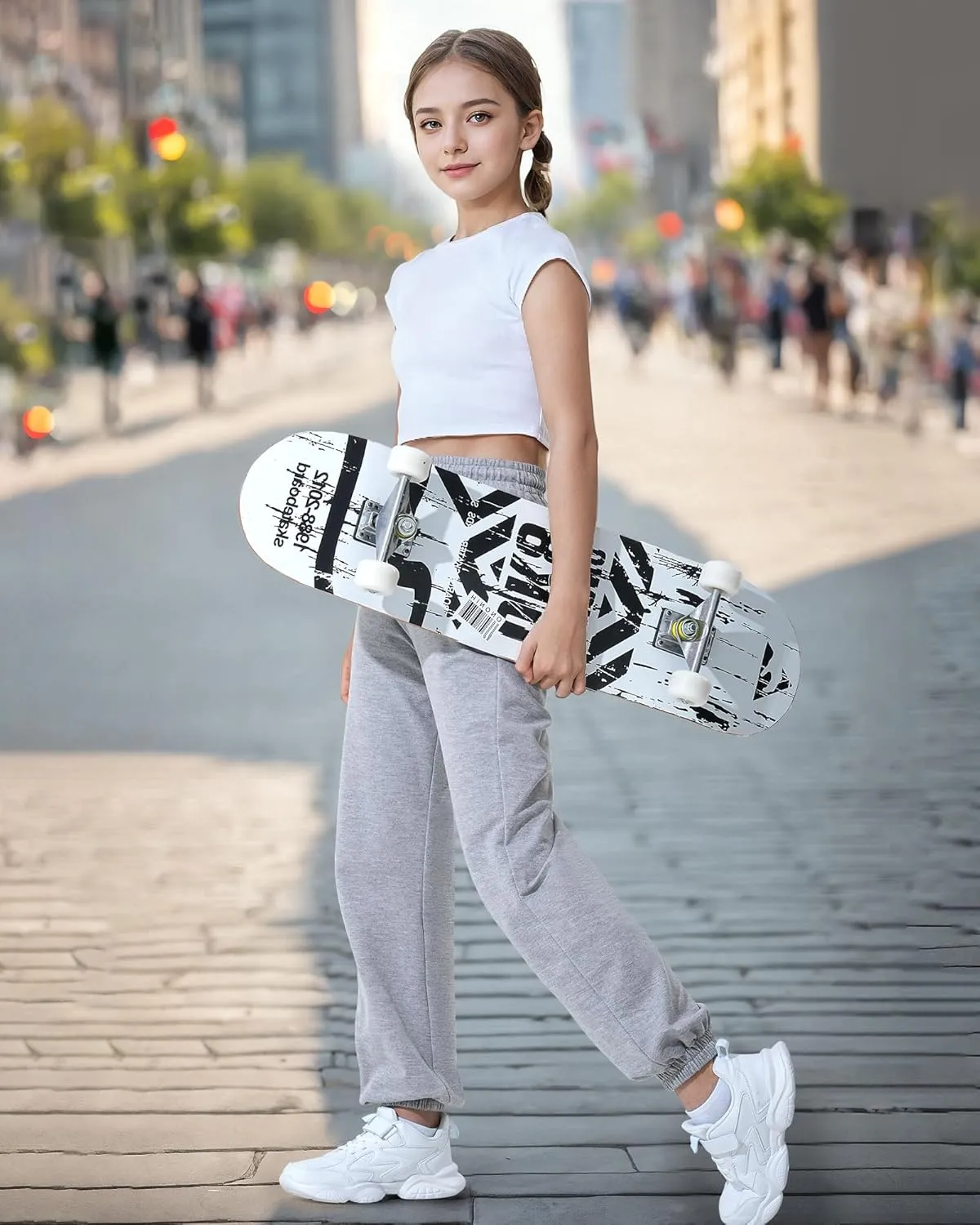 BOOPH Girls Sweatpants Kids Cotton Drawstring Joggers Athletic Pants with Pockets for Teen Girls