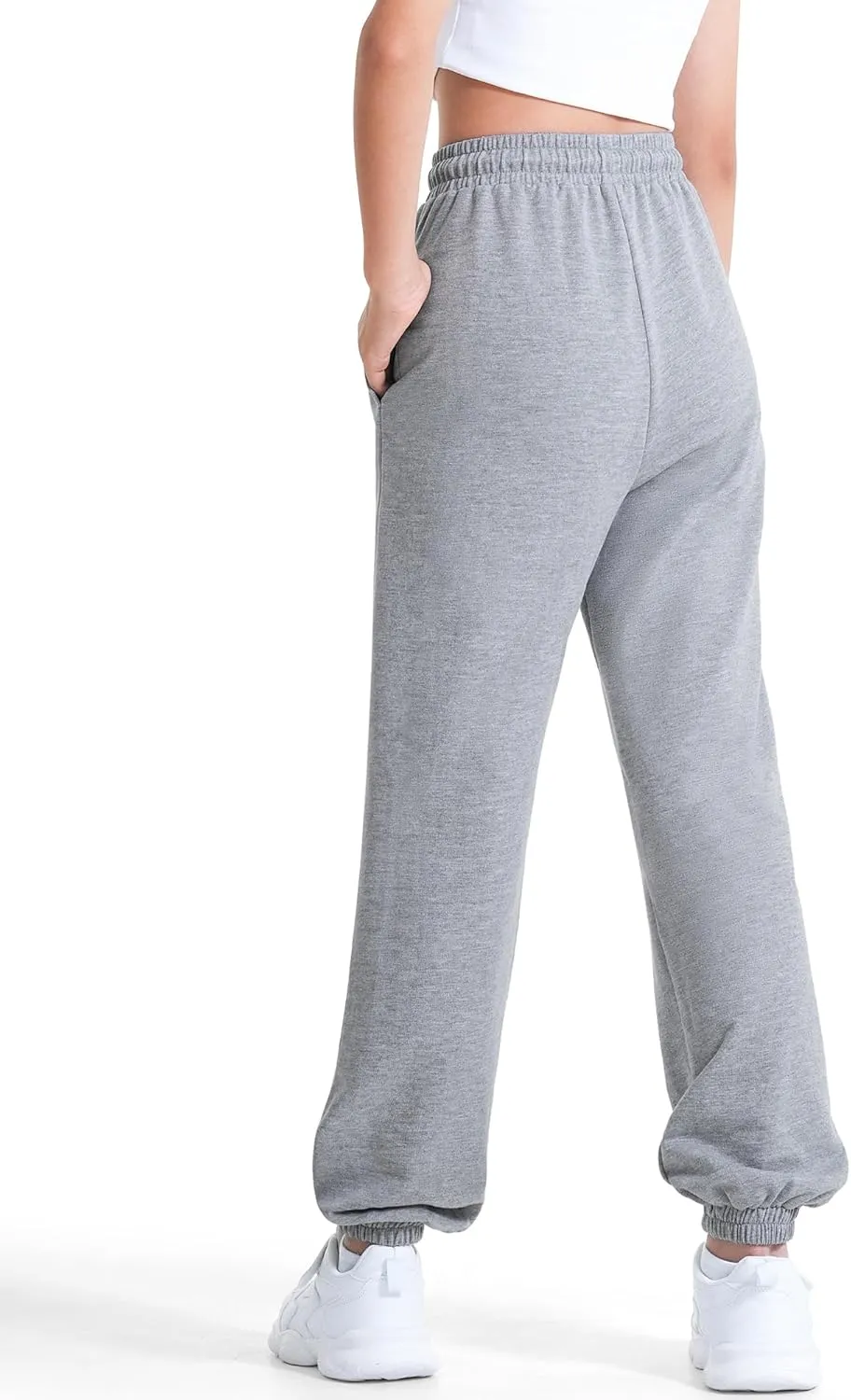BOOPH Girls Sweatpants Kids Cotton Drawstring Joggers Athletic Pants with Pockets for Teen Girls