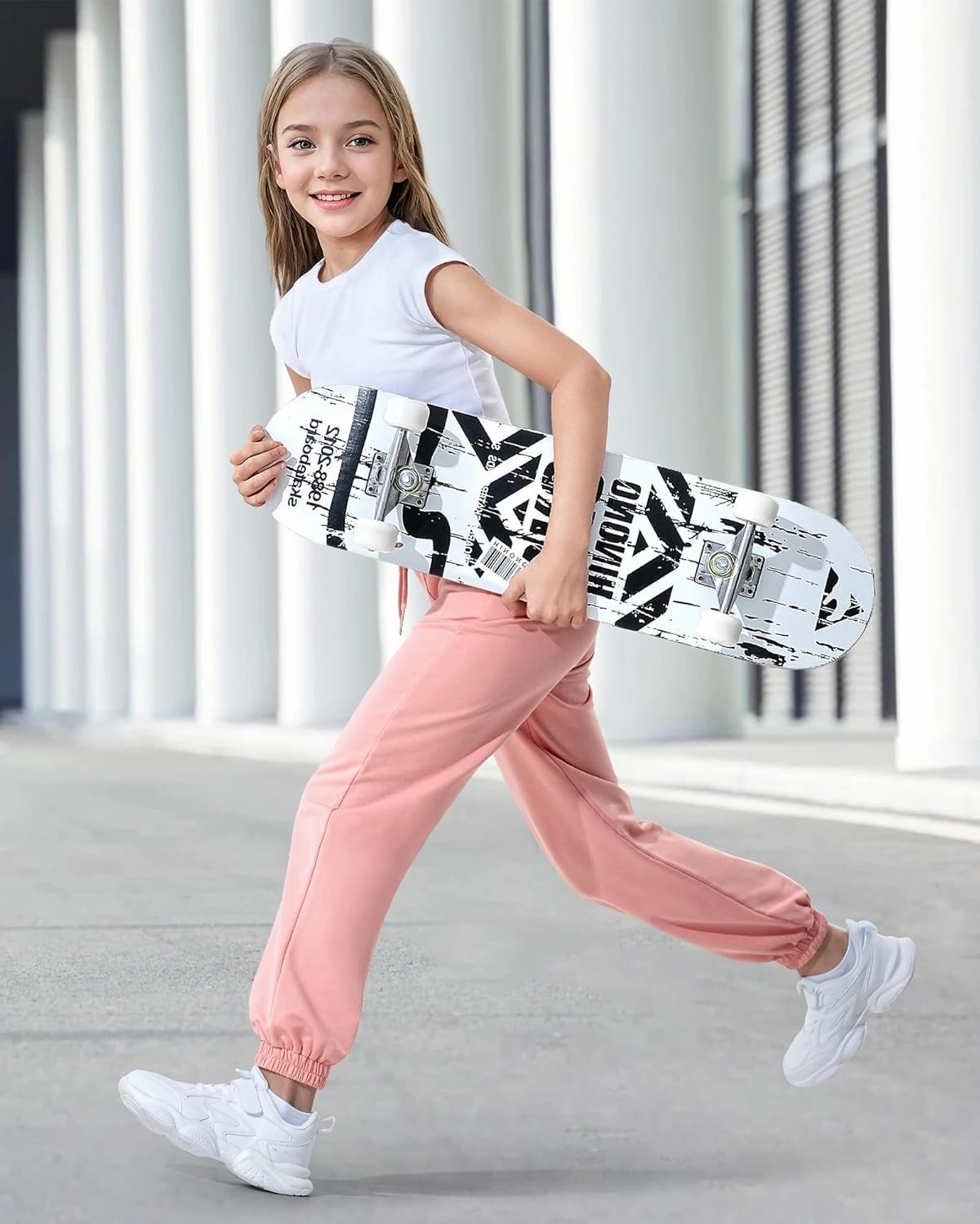 BOOPH Girls Sweatpants Kids Cotton Drawstring Joggers Athletic Pants with Pockets for Teen Girls