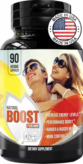 Boost for Him Male Enhancement Pills - Increase 2" in 60 Days with Our Enlargement and Enhancing Formula, Testosterone Booster for Men, Promote Size, Strength, Energy, Stamina, Last Longer Drive