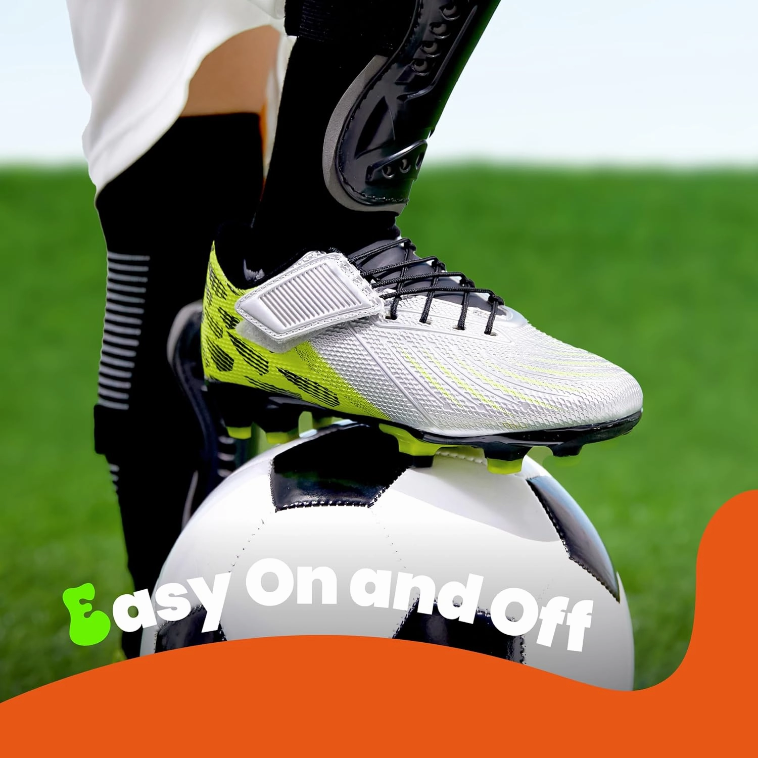 Boys Girls Soccer Cleats Athletic Outdoor Football Shoes Training Lightweight Unisex-Child Youth Futsal Indoor Turf Firm Artificial Ground Flexible Durable Comfortable Leadoff Traction Breathable