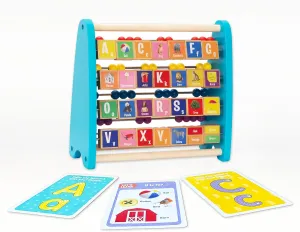 Brilliant Baby® First Words Abacus | Toddler Learning Toy | Educational and Fun Wooden Abacus with Letters First Words and Colors for Early Childhood Development | Interactive Toy for Toddler and Baby