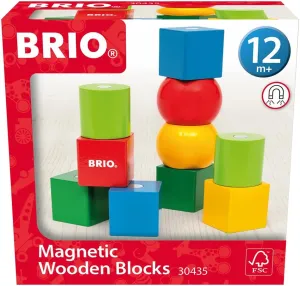 BRIO - Magnetic Wooden Blocks, Shapes and Colors, Building Blocks, Baby Toys 1 Year or More