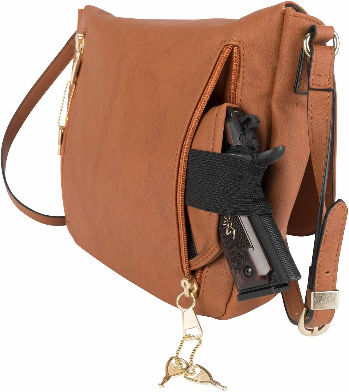Browning Women's Concealed Carry Purse, Premium Holstered Handbag With Safety Locking Option