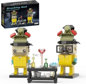 BSMOC BLOCK Classic TV Show Breaking Bad Walter White and Pinkman Characters Model 2-in-1 Movie Protagonist Building Blocks Toy for Fans/Friends/Adults/Children Gift(361pcs)