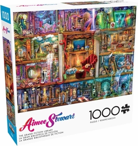 Buffalo Games - Aimee Stewart - The Grand Fiction Library - 1000 Piece Jigsaw Puzzle for Adults -Challenging Puzzle Perfect for Game Nights - Finished Size is 26.75 x 19.75
