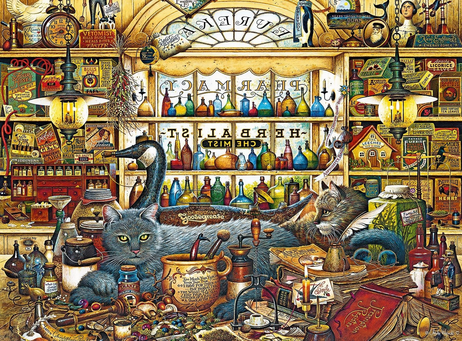 Buffalo Games - Charles Wysocki - Elmer and Loretta - 1000 Piece Jigsaw Puzzle for Adults -Challenging Puzzle Perfect for Game Nights - Finished Size is 26.75 x 19.75