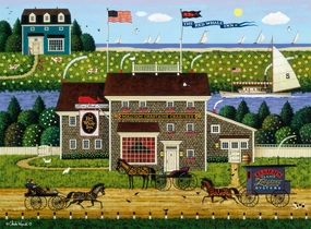 Buffalo Games - Charles Wysocki - Red Whale Inn - 1000 Piece Jigsaw Puzzle for Adults -Challenging Puzzle Perfect for Game Nights - Finished Size is 26.75 x 19.75