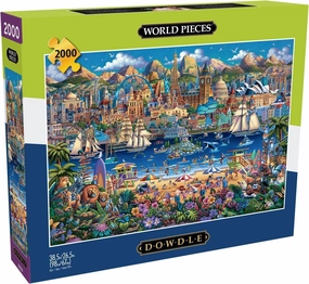Buffalo Games - Eric Dowdle - Dowdle World Pieces - 2000 Piece Jigsaw Puzzle for Adults - Challenging Puzzle Perfect for Game Nights - Finished Size is 38.50 x 26.50