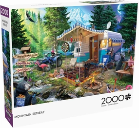 Buffalo Games - Jeff Haynie - Mountain Retreat - 2000 Piece Jigsaw Puzzle for Adults -Challenging Puzzle Perfect for Game Nights - Finished Size is 38.50 x 26.50