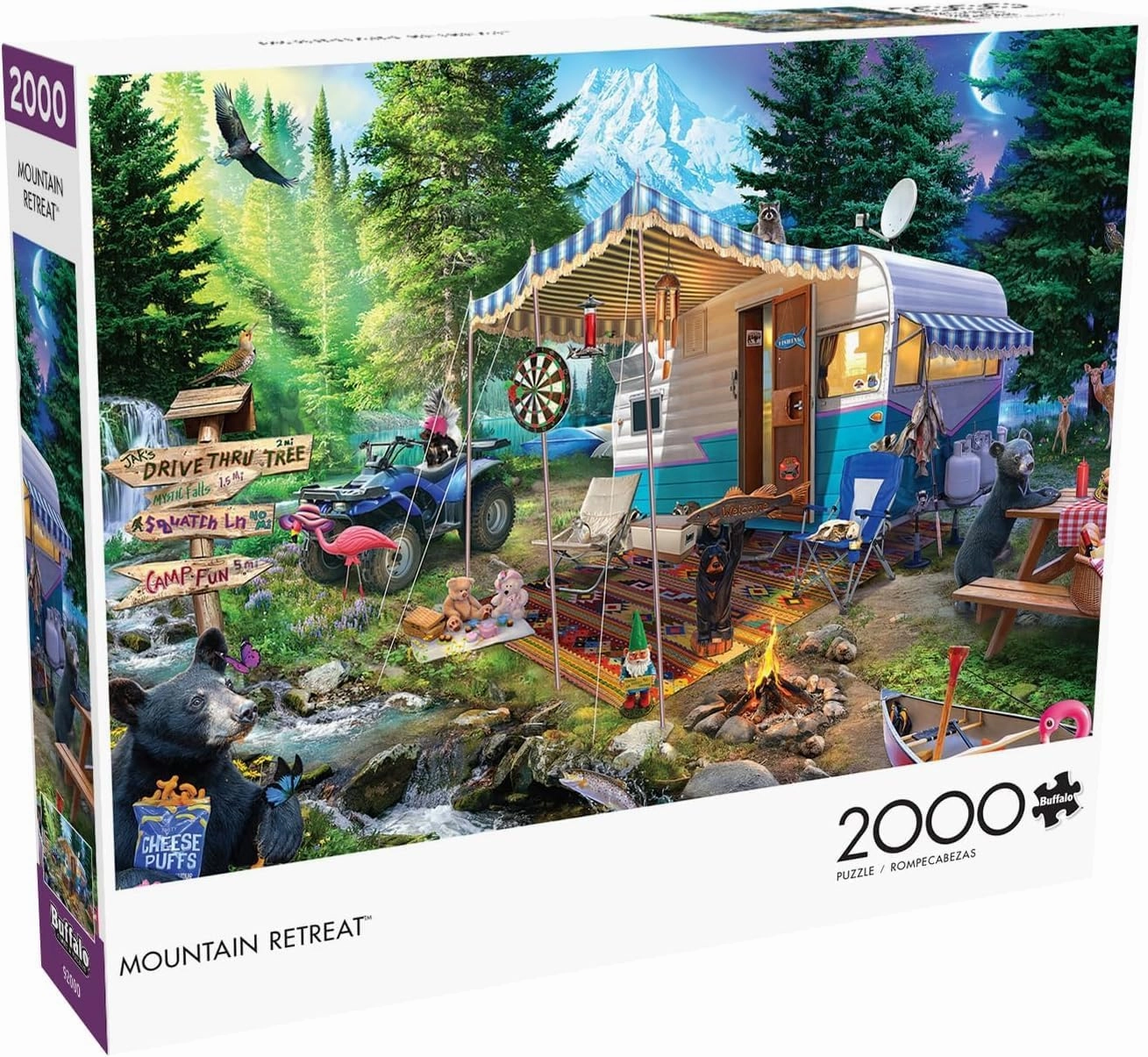 Buffalo Games - Jeff Haynie - Mountain Retreat - 2000 Piece Jigsaw Puzzle for Adults -Challenging Puzzle Perfect for Game Nights - Finished Size is 38.50 x 26.50