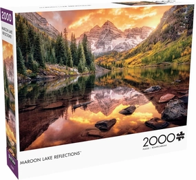 Buffalo Games - Joshua Snow - Maroon Lake Reflections - 2000 Piece Jigsaw Puzzle for Adults - Challenging Puzzle Perfect for Game Nights - Finished Size is 38.50 x 26.50