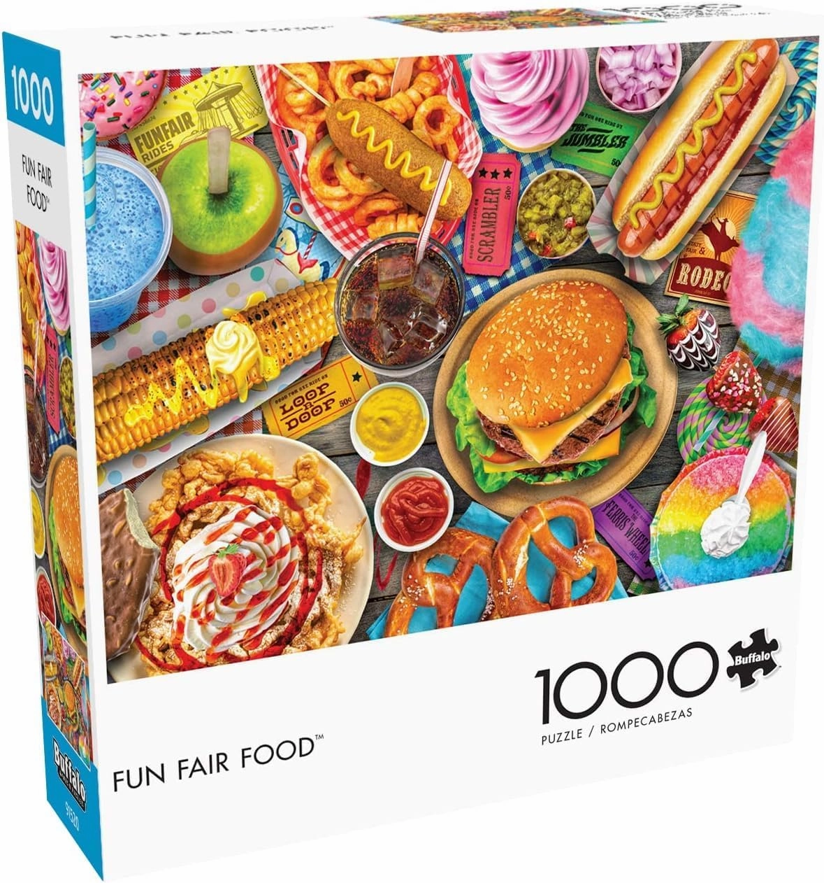 Buffalo Games - Lars Stewart - Fun Fair Food - 1000 Piece Jigsaw Puzzle For Adults -Challenging Puzzle Perfect for Game Nights - Finished Size is 26.75 x 19.75