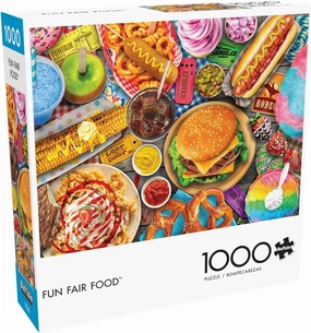 Buffalo Games - Lars Stewart - Fun Fair Food - 1000 Piece Jigsaw Puzzle For Adults -Challenging Puzzle Perfect for Game Nights - Finished Size is 26.75 x 19.75