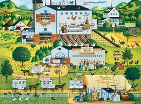 Buffalo Games - Silver Select - Charles Wysocki - Sunny Side Up - 1000 Piece Jigsaw Puzzle for Adults - Challenging Puzzle Perfect for Game Nights - Finished Size is 26.75 x 19.75