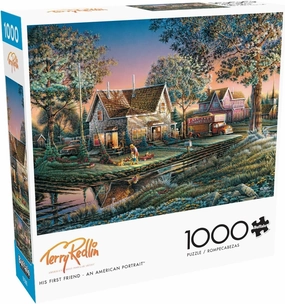 Buffalo Games - Terry Redlin - His First Friend - 1000 Piece Jigsaw Puzzle for Adults Challenging Puzzle Perfect for Game Nights - 1000 Piece Finished Size is 26.75 x 19.75, Large