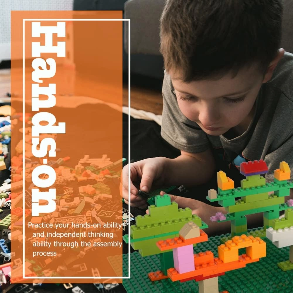Building Blocks, 1100 Pieces, Compatible with All Major Brands, Classic Bulk Blocks, Includes Wheels, Door, Window, Street Lights, Ages 3 
