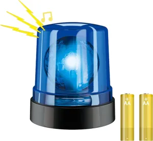 Bule Police Beacon Light Toy,Spinning Effects&Realistic Siren Sounds, Perfect for Pretend Police Play, for Kids Age 3 