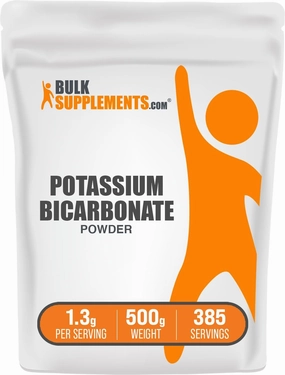 BulkSupplements.com Potassium Bicarbonate Powder - Potassium Bicarbonate Food Grade, Mineral Supplement - Gluten Free, 1.3g per Serving, 500g (1.1 lbs) (Pack of 1)