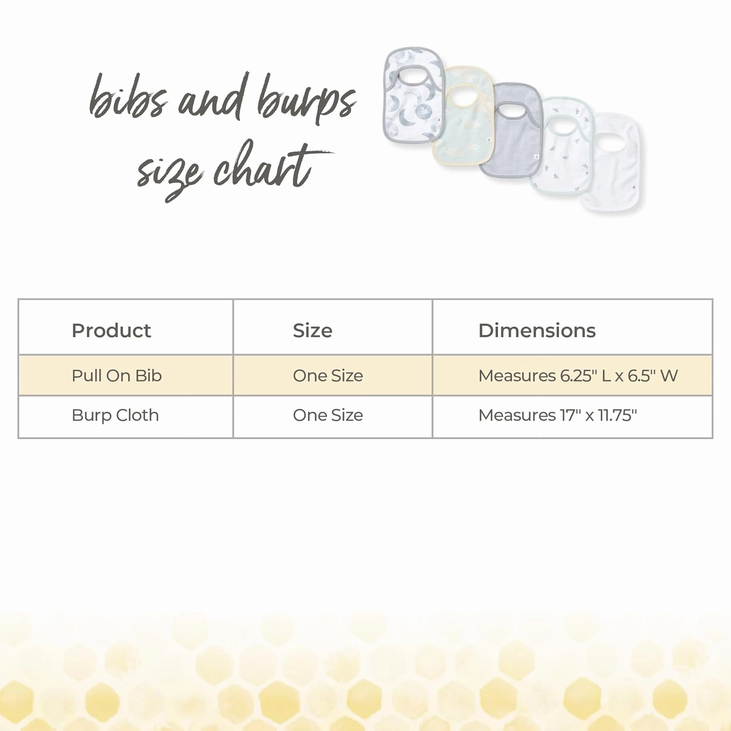 Burt's Bees Baby Infant Bibs, 100% Organic Cotton Drool Cloths, Newborn Essentials