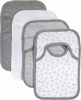 Burt's Bees Baby Infant Pull On Bibs, 100% Organic Cotton Lap Shoulder Style Drool Cloths, Newborn Essentials