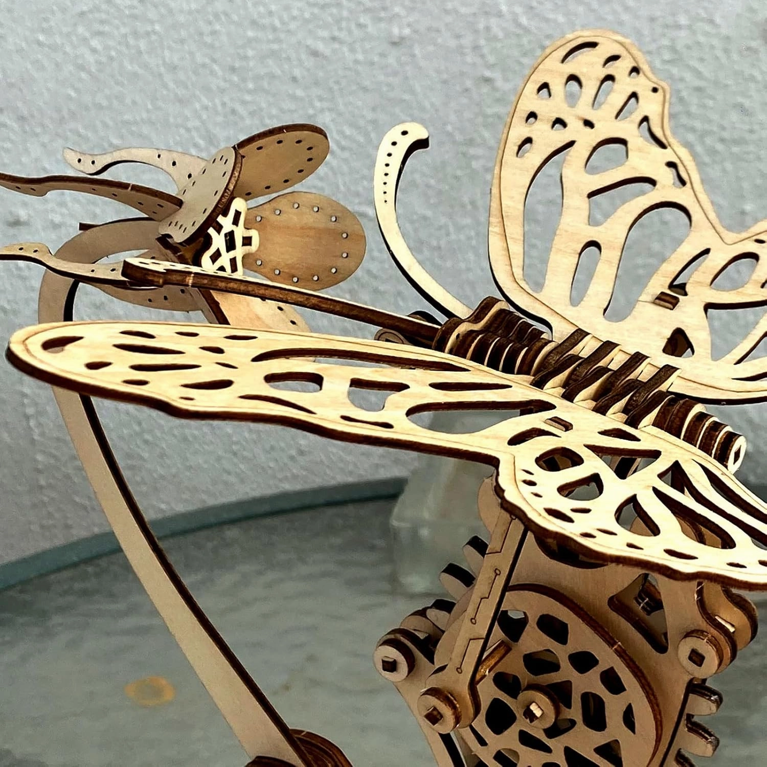 Butterfly Wooden 3D Puzzles Mechanical Butterfly，Mechanical Butterfly 3D Wooden Puzzle Mechanical Model Self Craft Deco Education Gift