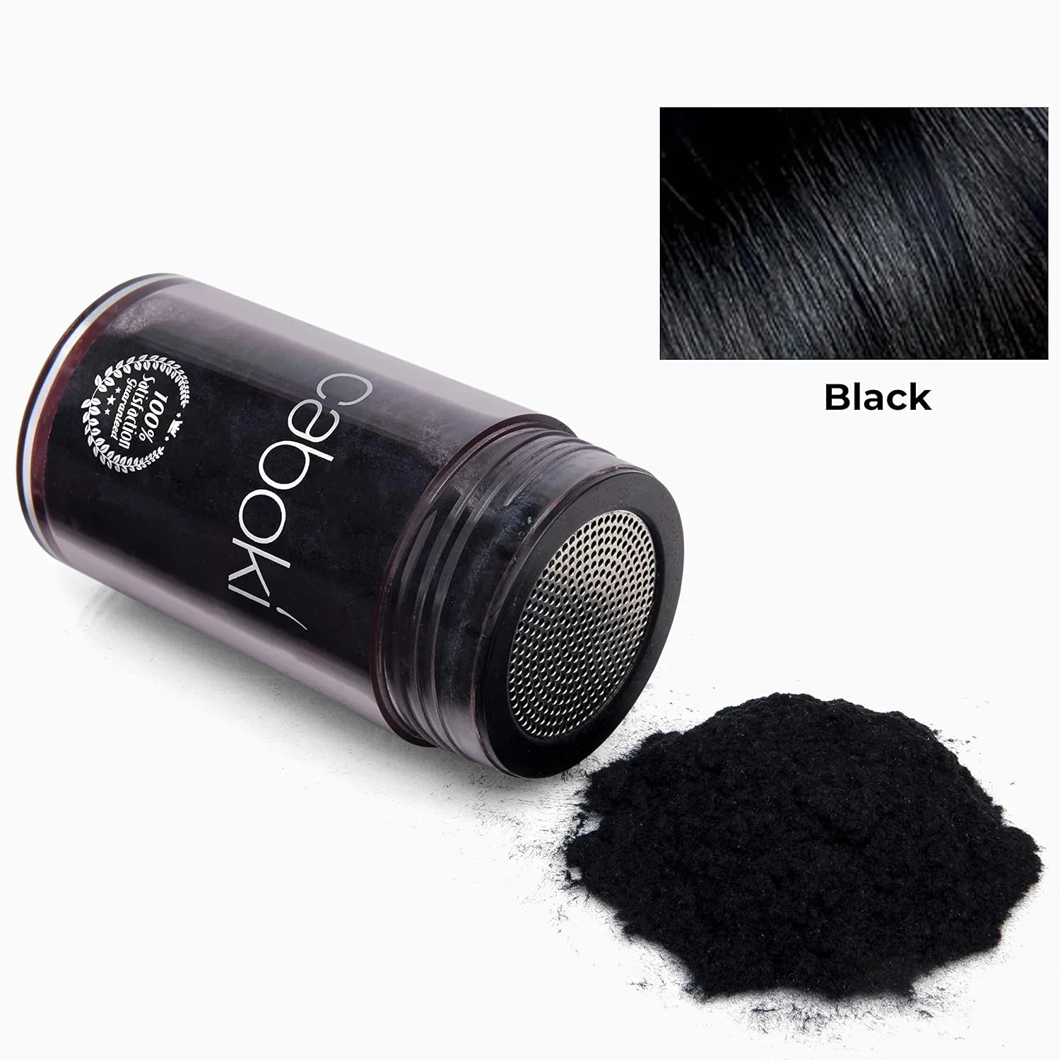 CABOKI VALUE PACK 1, 2x30G Hair Building Fibers Plus Hair Fiber Spray. 180-Day supply, Black