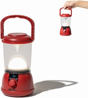 Camping Lantern Retro Outdoor Camping Light Tricolor Light Source Tent Light Battery Display Portable Light for Camping Hiking Fishing (Color : White)