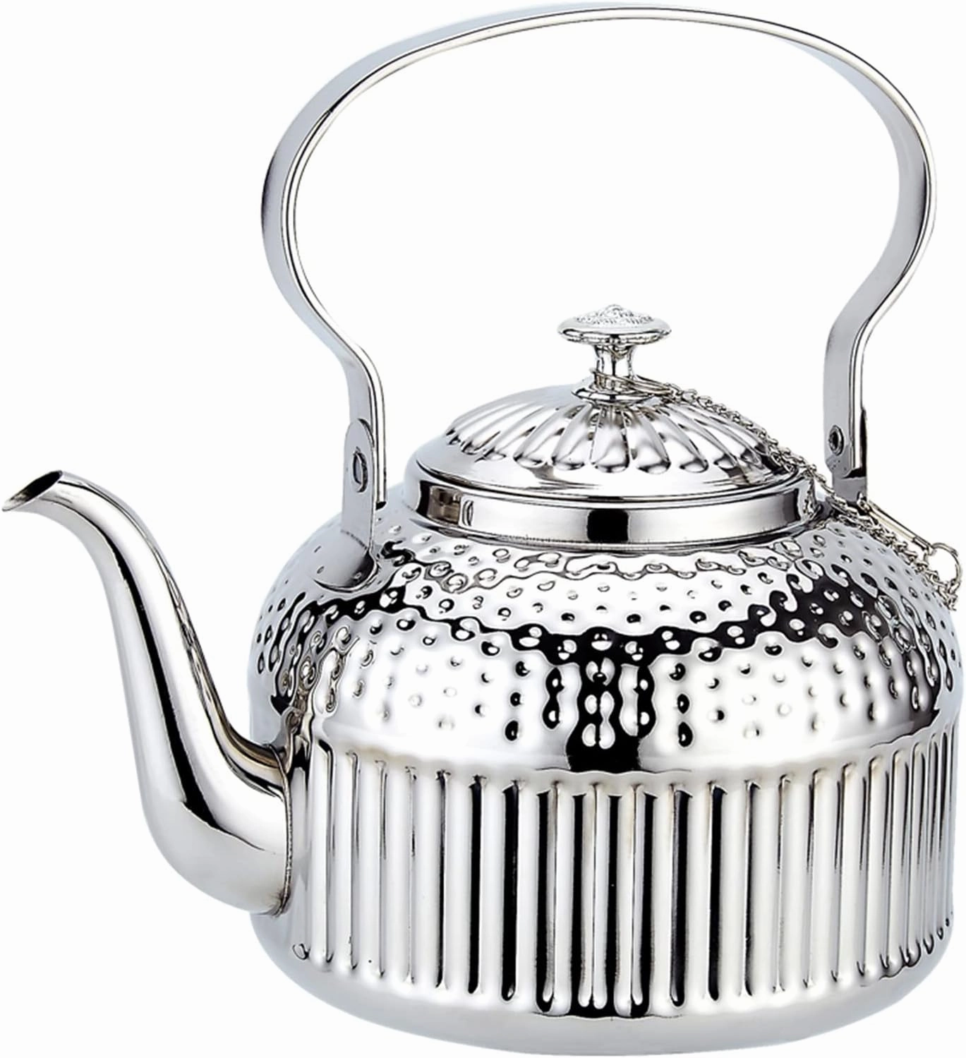Camping Teapot, Tea Kettle with Infuser Teapot for Loose Tea Stove Top Tea Pot Safe 304 Stainless Steel Water Pot(1.5L)