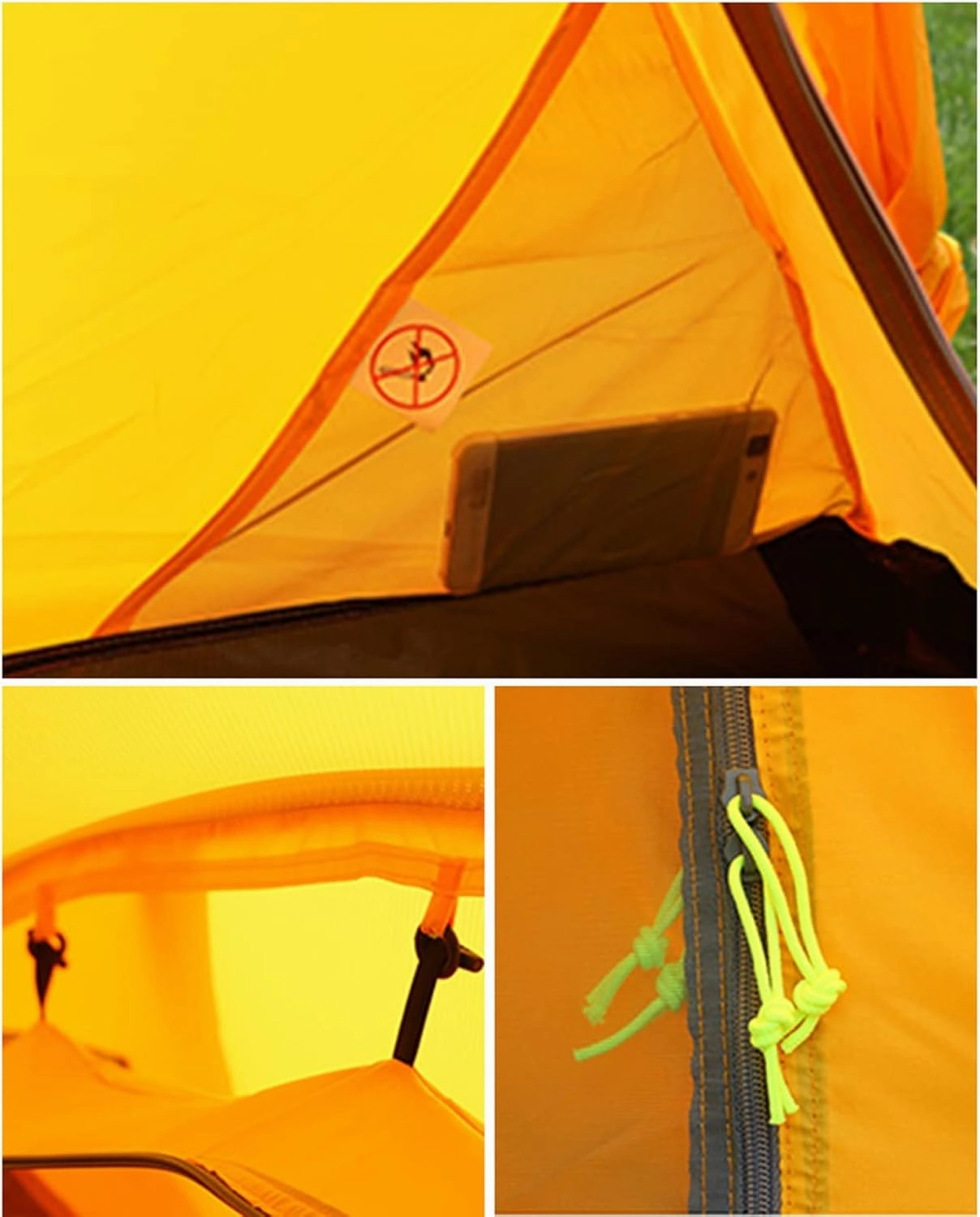 Camping Tent 1-2 Persons with Porch Ultralight Portable Outdoor Camping Tent - Family Backpacking Tent Double Layers Waterproof Easy Clip Setup