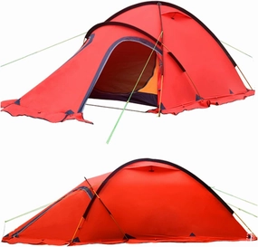 Camping Tent 1-2 Persons with Porch Ultralight Portable Outdoor Camping Tent - Family Backpacking Tent Double Layers Waterproof Easy Clip Setup