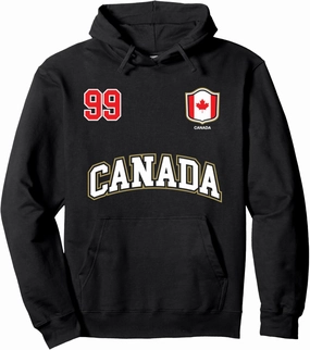 Canada Hoodie Number 99 Canadian Team Sports Hockey Soccer