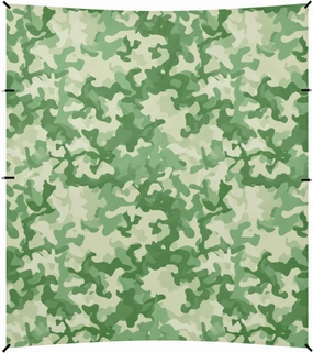 Canopy Tent Beach 9.2 × 10.5 FT Patio Sun Shade Outdoor Camouflage Shapes Green Print Sand Camping Sun Shelter Windproof with Sand Anchor Poles