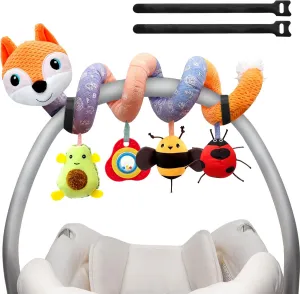 Car Seat Toys Newborn Toys, Stroller Toy Baby Toys 0-6 Months Carseat Toy for Infants 0-6 Months for Carseat Stroller Crib with Music Rattles Teether, Baby Toy for 0 3 6 9 12 Boys Girls