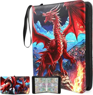 Card Binder, YYPLIAN 9 Pocket Trading Card Binder, 900 Double Sided Pocket PU Card Collection Binder, Card Holder Storage Ablum For Sports Card, Mtg, Tcg Yugioh Card
