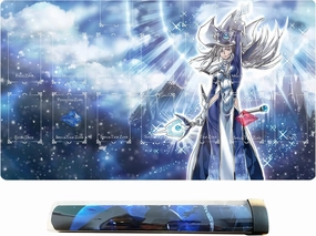 Card Rubber Mat Duel Mat Gaming Competition Pad Binder Deck 23.6x13.7in (Silent Magician)