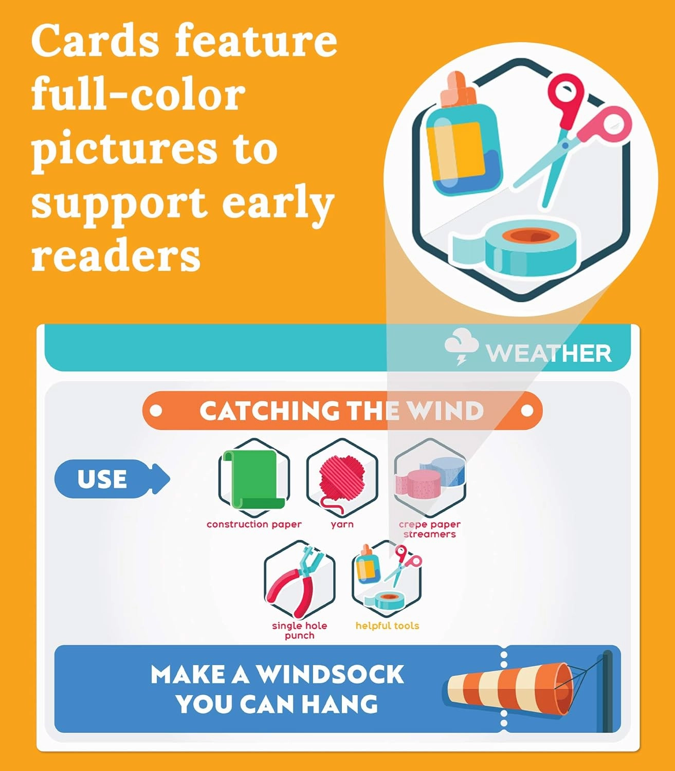 Carson Dellosa Stem Challenge Science Kits for Kids Age 5-7, Plants, Animals, Insects, and Weather 1st Grade, Kindergarten, and Preschool Learning Activities, Educational Games and Experiments