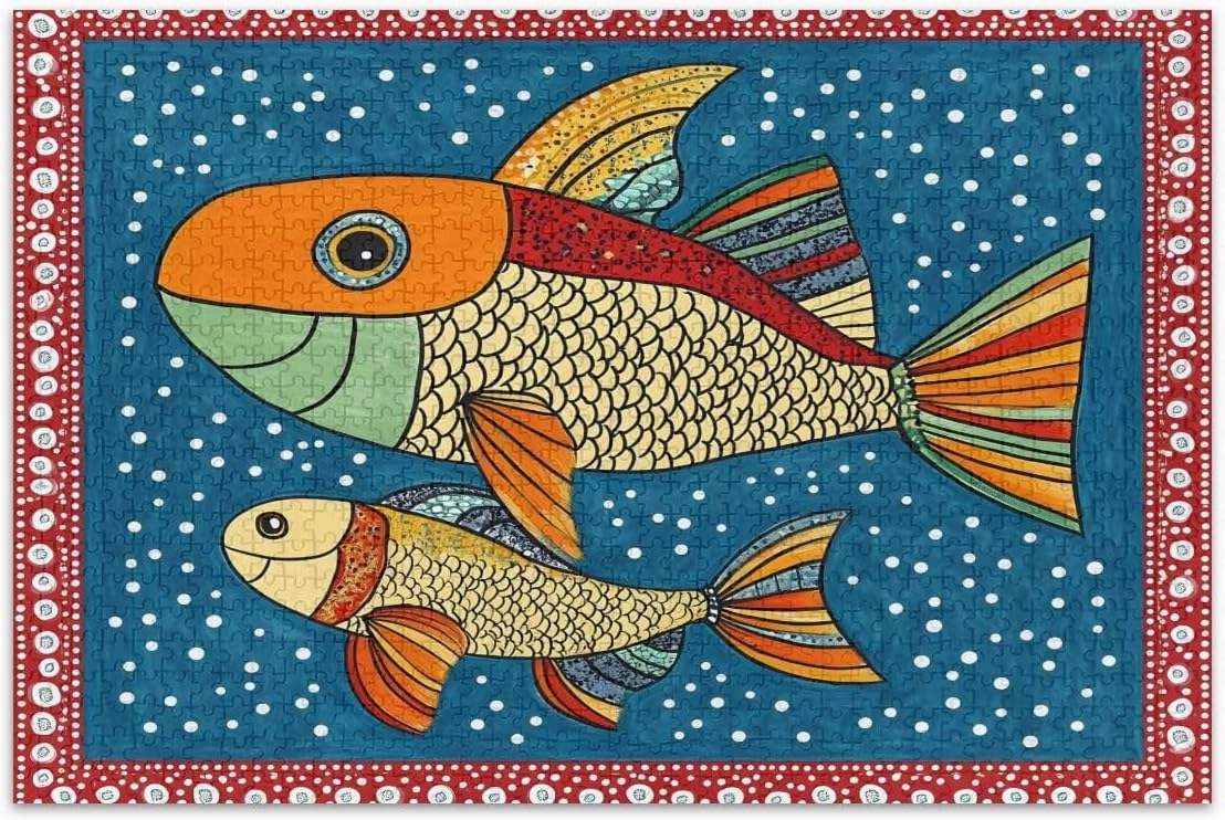 Cartoon Fish Colorful Jigsaw Puzzle 10000 Piece Puzzle Funny Puzzles Games for Puzzle Lovers