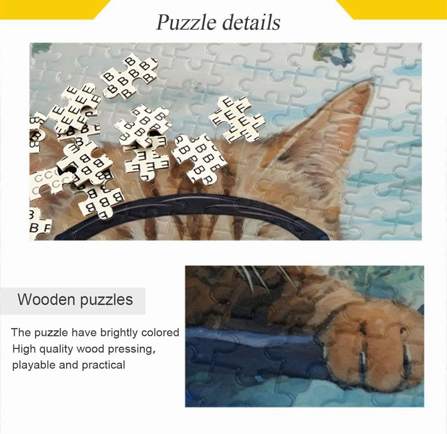 Cat Fish Jigsaw Puzzles for Adults 1000 Pieces,Colorful Puzzle with Mesh Storage Bag,Learning Educational Puzzles for Gift 2011279