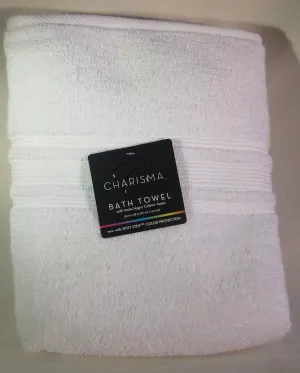 Charisma Luxury Bath Towel - 100% Hygro Cotton, Classic White