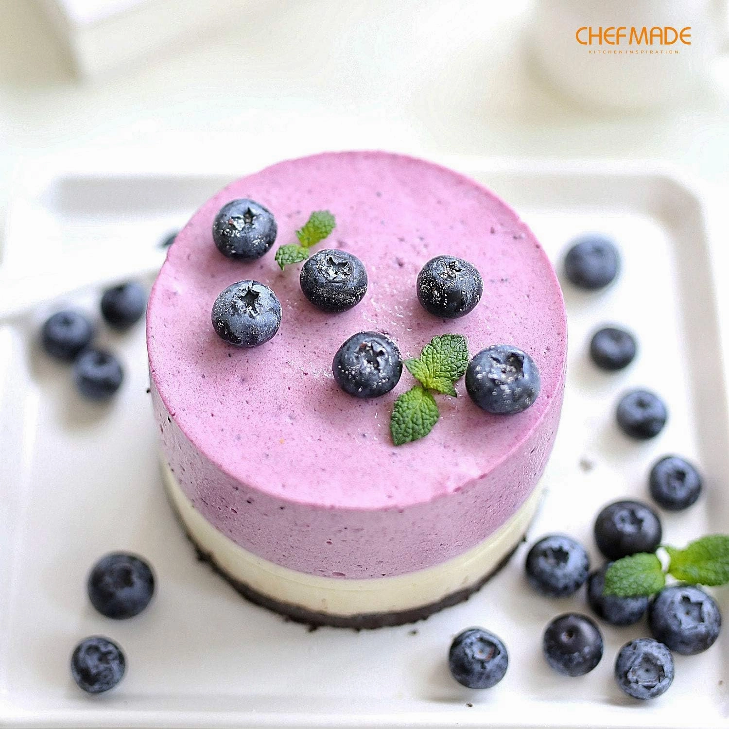 CHEFMADE Mousse Ring Mold, 4-Inch Round Non-Stick Seamless 18/8 Stainless Steel Food Molding