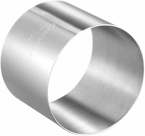CHEFMADE Mousse Ring Mold, 4-Inch Round Non-Stick Seamless 18/8 Stainless Steel Food Molding
