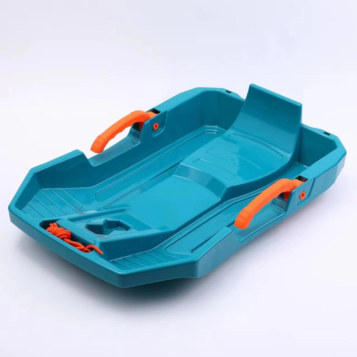 Children Downhill Toboggan Snow Sled with Brake Grass Sled Portable Length 62cm Versatile Dunes Sand Sled with Two Meter Rope