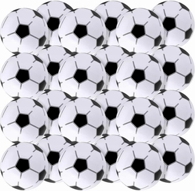 Chivao 24 Pieces Inflatable Ball Soccer Softball Volley Basketball Football 16 Inch Beach Balls Party Favors Summer Swimming Pool(Soccer,20 Inch)