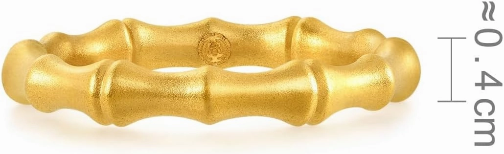 CHOW SANG SANG Cultural Blessing 999 24K Solid Gold Bamboo Ring for Women 92241R