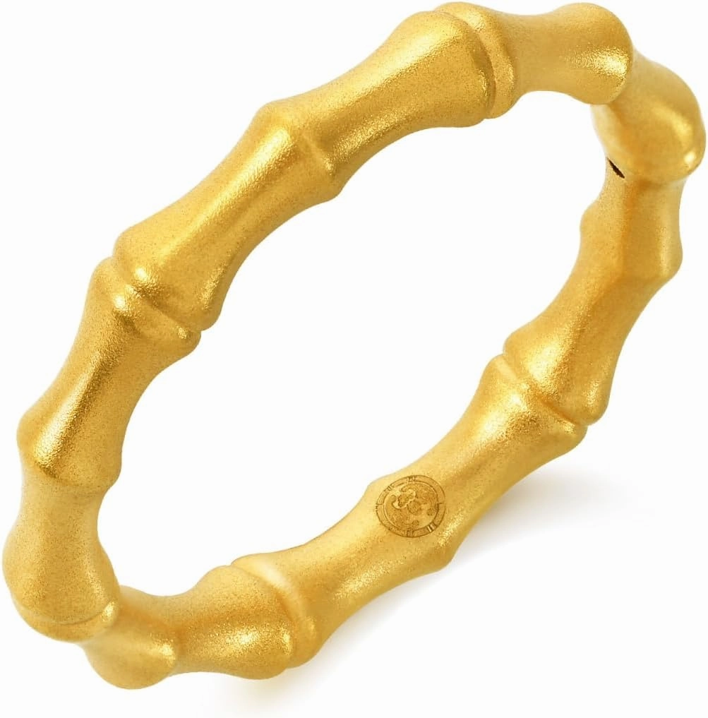 CHOW SANG SANG Cultural Blessing 999 24K Solid Gold Bamboo Ring for Women 92241R