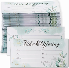 Church Offering Envelopes - 200 Count, Tithes and Cash Envelopes