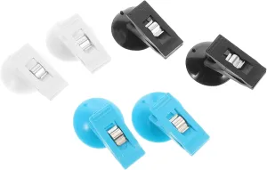 Ciieeo 6pcs Card Holder Curtain Clamps Purse Holder for Car Suction Cup Clamp Car Side Window Hooks Car Bag Hooks Suction Cups with Clips Car Gap Seat Filler White